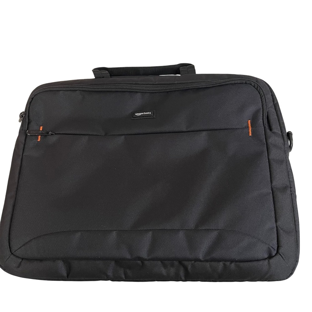 Amazon‎ Basics Black Laptop Bag Messenger Briefcase Shoulder Strap Padded